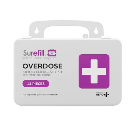 Aero Healthcare SUREFILLOpiod Overdose Kit, Plastic Case SFOD10WN