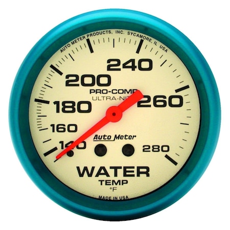 Auto Meter Ultra-Nite Water Temperature In-Dash Gauge 4531
