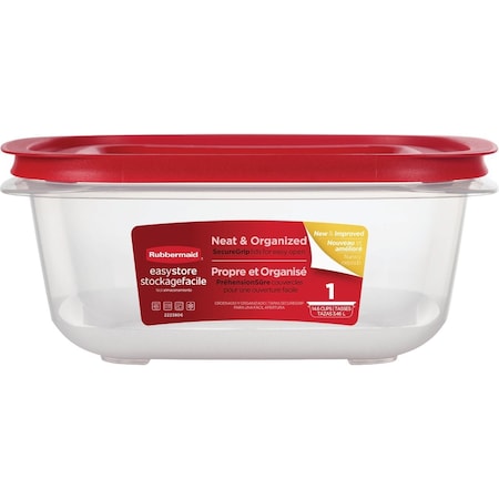Rubbermaid Easy Find Lids 14 C. Clear Square Food Storage Container 2049369