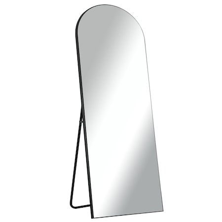 Homeroots 67" Black Arch Wood Framed Standing Mirror 565024
