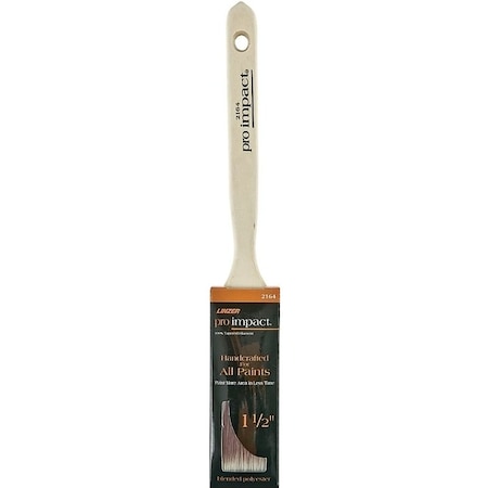 Linzer WC Paint Brush, 1-1/2 in W, 2-1/4 in L Bristle, Polyester Bristle, Sash Handle 2164-1.5