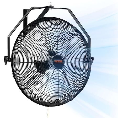 Vevor Industrial Wall Mount Fan Waterproof Metal Fan 17.6'' 3 Speed Airflow BT-WL18B-7249