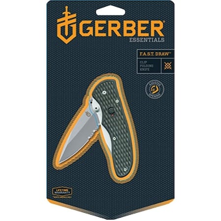 Gerber 22-47161 Folding Knife, 2.99 in L Blade, High Carbon Stainless Steel Blade, 1-Blade 22-47161N