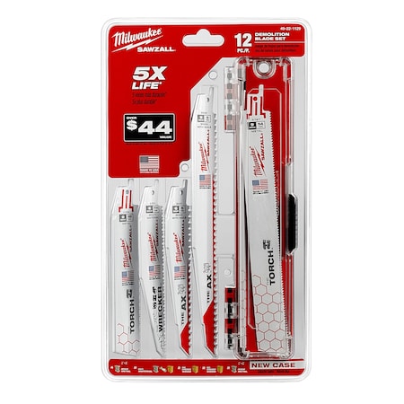 Milwaukee Tool SAWZALL Demolition Blade Set (12-Piece) 49-22-1129