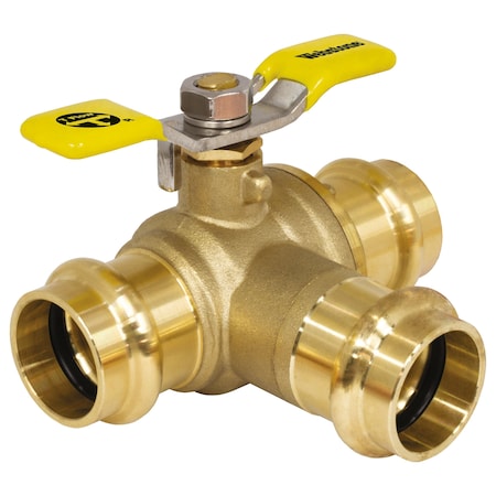Nibco 1/2 Press Lead Free Dzr Brass T-Flow Ball Valve H-80742W