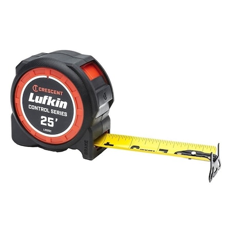 Crescent Lufkin Crescent Command Control Series L1025C Tape Measure, 25 ft L Blade, 1-3/16 in W Blade, Steel Blade L1025C-02/L025C