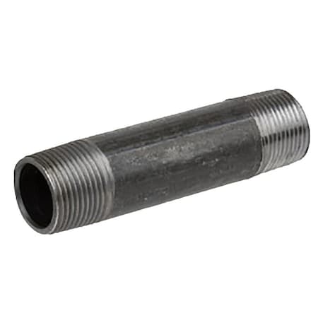 Prosource Pipe Nipple, 1-1/2 in, Male, Steel, SCH 40 Schedule, 2 in L 11/2X2