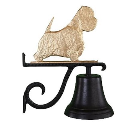 Swivel Cast Bell With Gold Bronze West Highland White Terrier Ornament SW918844