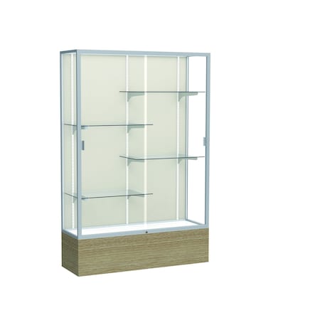 Ghent Reliant Floor Case, Plaque Back, Satin, 48"W x 72"H x 16"D 2074PB-SN-DK