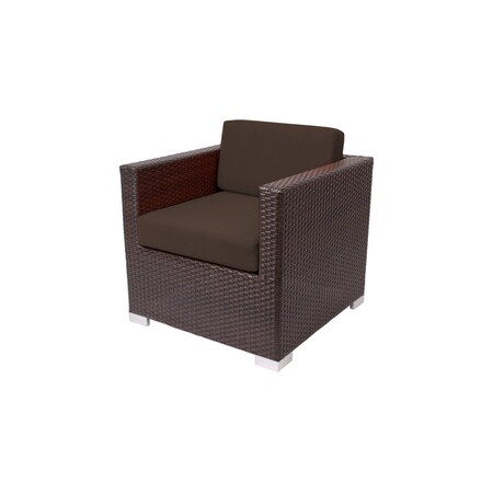 Bfm Seating Aruba Wicker Arm Chair with Sunbrella Cushions PH5102JV-57014