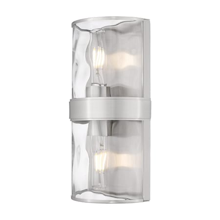 Z-Lite Meridian Brushed Nickel 2 Light Wall Sconce 3053-2SS-BN