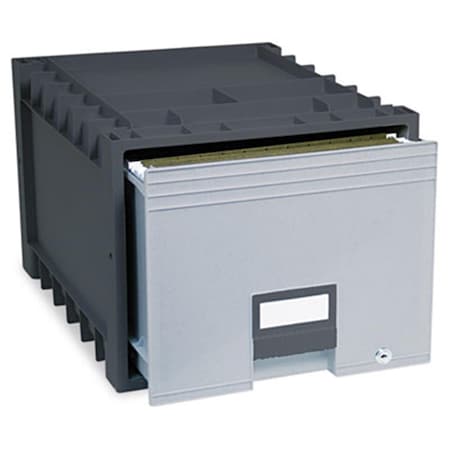 Made-To-Stick Archive Drawer for Letter Files Storage Box  18'' Depth  Black/Gray MA3287749
