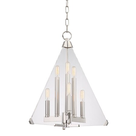 Hudson Valley Lighting Triad 6 Light Lantern 18 In. Polished Nickel 3336-PN