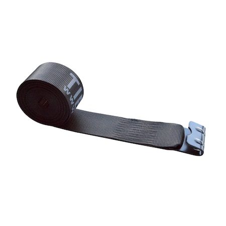 Tie 4 Safe 4'' x 40' Winch Straps w/ Black Flat Hook WLL: 5,400 lbs. Black TWS41-40M12N-BLK-C-1