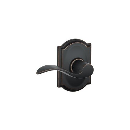 Schlage Accent Series Passage Lever, Mechanical Lock, Aged Bronze, Metal, Residential, 2 Grade F10VACC716CAM