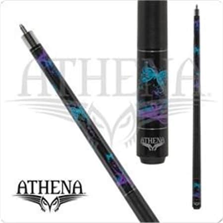 Athena Cues ATH44 20.0 20 oz Athena Teal & Purple Butterflies Pool Cue ATH44 20.0