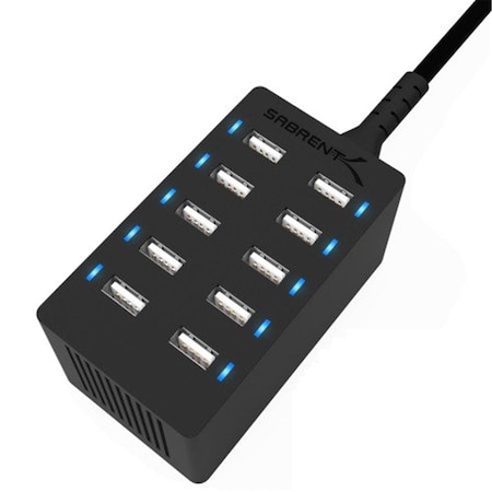 Sabrent 12A 60W 10 Port USB Charger AX-TPCS