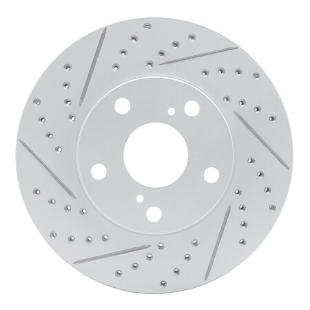 Dynamic Friction Co DFC Geoperformance Rotor - Drilled and Slotted 830-76052L