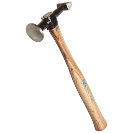 Gizmo 12 in. High Crown Cross Peen Finishing Body Hammer with Wood Handle GI382340
