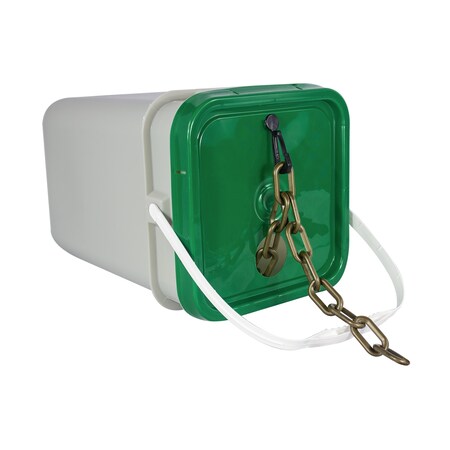 Mr. Chain 2" x 120' Khaki Gold Heavy Duty Plastic Safety Chain - Pail 51007-P