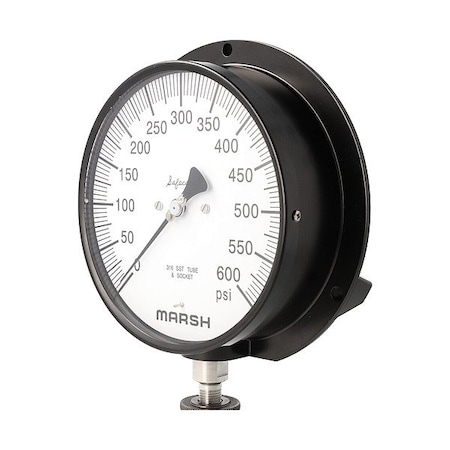 Zoro Select Pressure Gauge, 1/4 in NPT, Bottom Location P24042