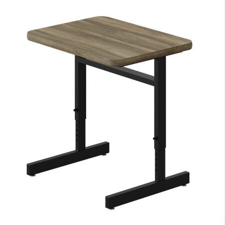 Correll HPL Student Desk, 20 in D X 27 in W X Particleboard, Colonial Hickory W/ Colonial Hickory Band CSA2027-53-09-53