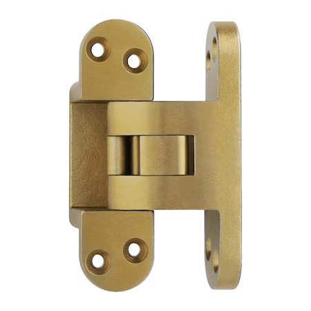 Soss 4-5/8in x 1-1/4in Wide Throw Invisible Hinge Satin Brass Finish 518US4