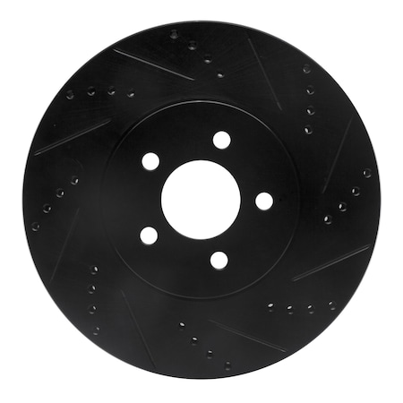 Dynamic Friction Co DFC Brake Rotor - Drilled and Slotted - Black 633-54036R