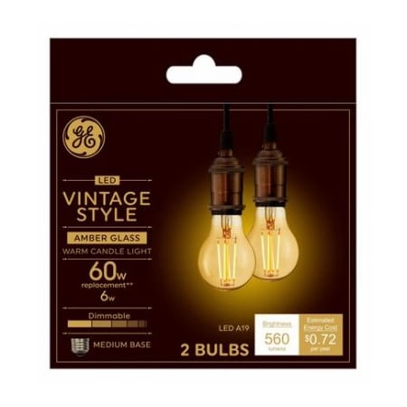 Current GE 2PK 6W A19 Bulb 48556
