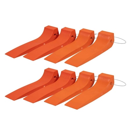 Mytee Products Auto, Car Carrier Tire Skates for Tow Truck, Wrecker, Roll Back Carrier - Orange, 8PK TIRESKTx8