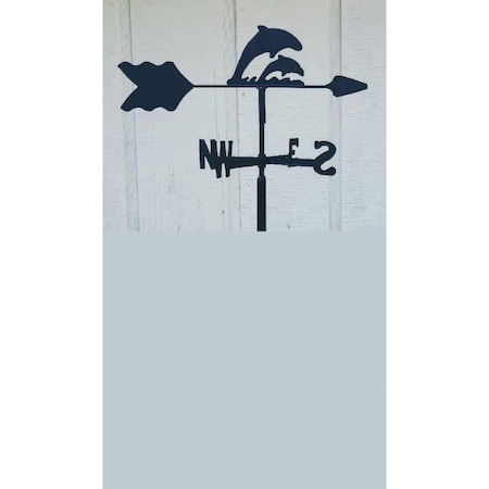 The Lazy Scroll Dolphin Garden Mount Weathervane dolphinin