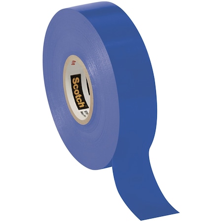 Scotch 3/4in x 66ft Blue Vinyl Color Coding Electrical Tape 35, 100PK T964035B