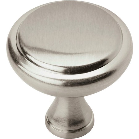 Amerock Arden Series BP37340-G10 Cabinet Knob, 1-1/4 in Projection, Zinc, Satin Nickel, 6PK 6PK37340G10