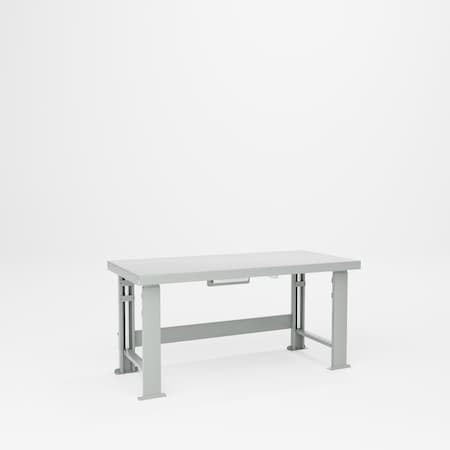 Pucel Steel Top Hydraulic Bench, Electric, 28 in W x 60 in L x 29 in-45 in H, Light Blue HBS-2860-E16