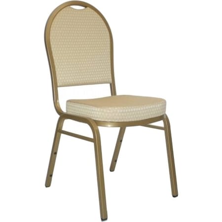 Flash Furniture Hercules Banquet Chair, 17-1/4 in W 20-1/4" L 37-1/2" H, Fixed, Fabric Seat FD-C03-ALLGOLD-H20124E-GG