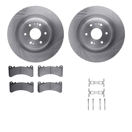Dynamic Friction Co DFC Brake Rotor with 5000 Brake Pads and Hardware Kit 6512-47342