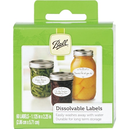 Ball Dissolvable Jar Label, 60PK 1440010734