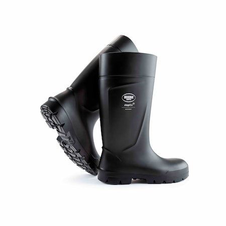 Bekina Unisex Steplite Easygrip Rubber Boots, Plain Toe, 15 in Height, Black, Men 12 / Women 14 PAN1P/8080AP121-12