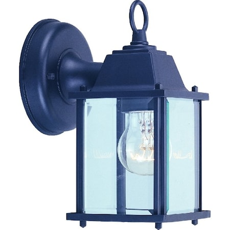 Boston Harbor Outdoor Wall Lantern, 120 V, 60 W, A19 or CFL Lamp, Aluminum Fixture, Black AL1037-53L