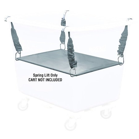 Royal Basket Trucks Poly Spring Lift, 35 1/2" L, 23" W, Gray G16-GGX-LPN