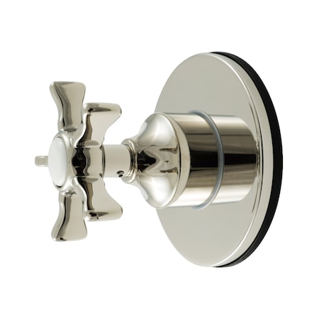 Kingston Brass Single-Handle Six-Way Diverter Valve with Round Trim Kit, Polished Nickel KS4036NX