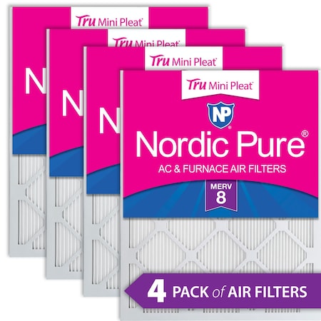 Nordic Pure 20x20x1 Tru Mini Pleat Pleated Air Filter, High Capacity, Electrostatically Charged Synthetic Media 20x20x1M8MiniPleat-4