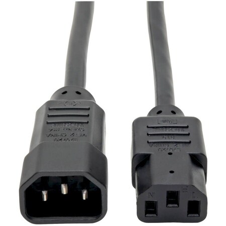 Eaton Tripp Lite Series PDU Power Cord, C13 to C14 - 10A, 250V, 18 AWG, 3 ft. 0.91 m, Black P004-003