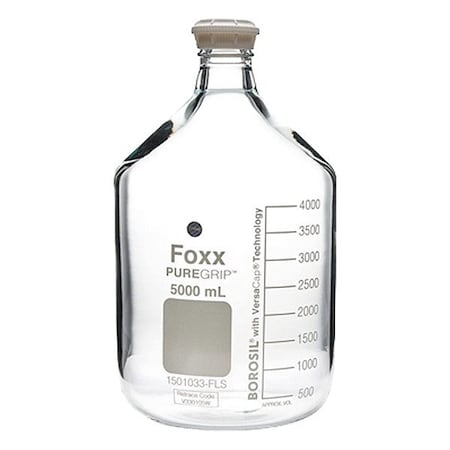 Zoro Select Safety Coated Btl, Boro Glass, 326mm H 48R-B400-FLS