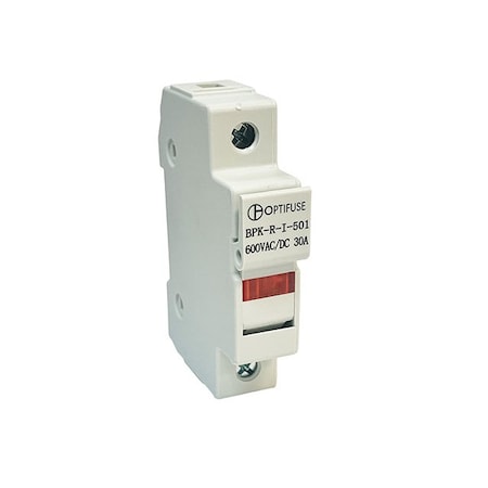 Optifuse Fuse Block, 3 Poles, 30A Amp Range, 600V AC/600V DC Volt Rating BPK-R-I-501