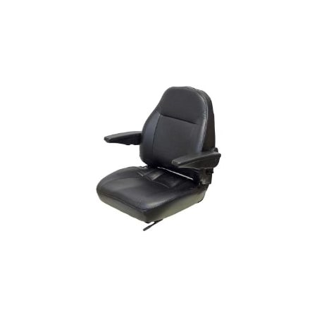 Uni Pro 441 Seat Top Assembly, With Armrests, Black Vinyl 8390