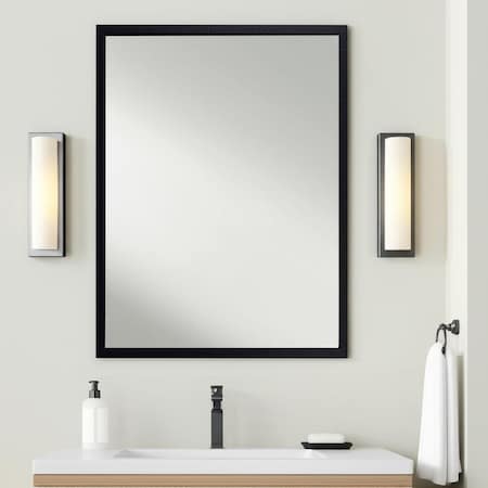 Homeroots 32" Black Bathroom Vanity Mirror 607218