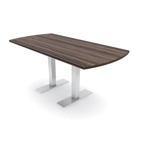 Skutchi Designs 6 Person Conference Table With Power Unit | 6' Arc Rectangle Table | Harmony Series HAR-AREC-36X72-T-H3041-NA