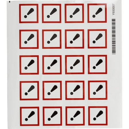 Brady GHS Acute Toxic Picto Label, 1.5in H x 1.5in W x .035in D, 20PK 121193