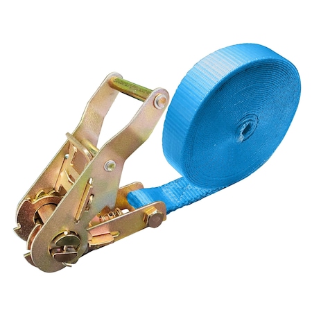 Tie 4 Safe Endless 1'' x 10ft Ratchet Tie Down Strap. WLL: 833 LBS Blue RT10-1510E-BU-C-1
